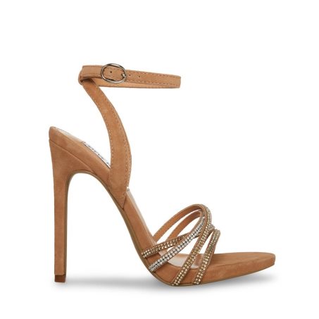 Sandalias Tacones Steve Madden Lara Natural Mujer Marrones | ES SR0392